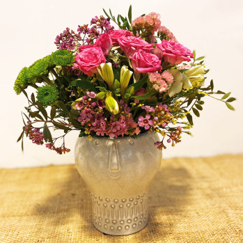 Cabeza con flores silvestres-Rebolledo Floristas