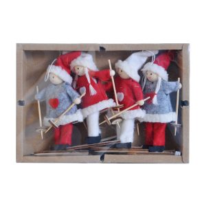 Set de 4 esquiadores para colgar