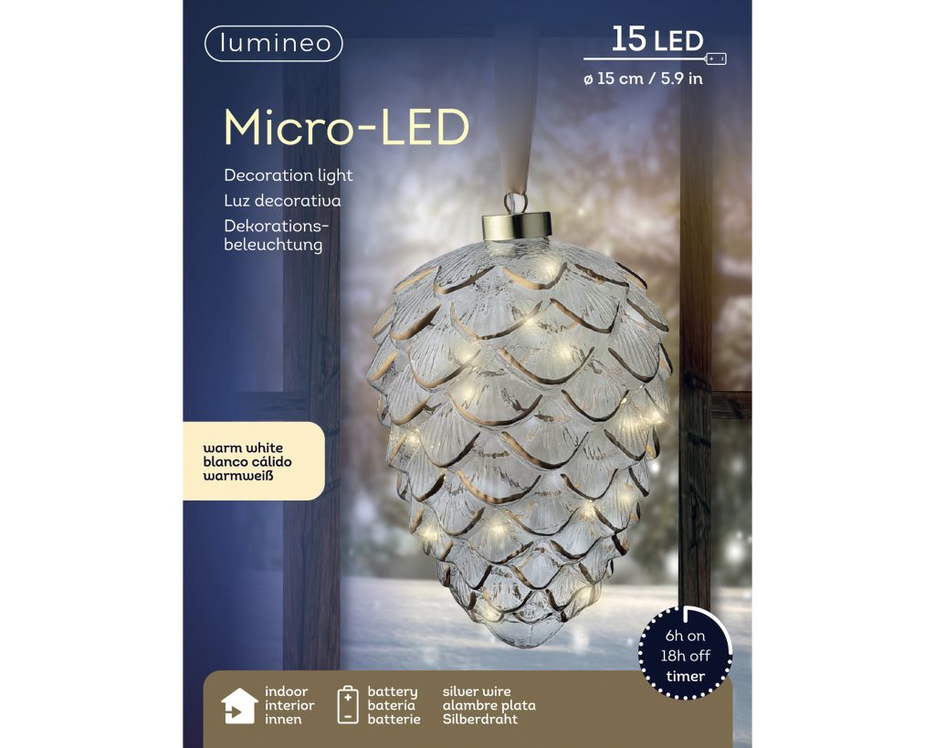 luz decorativa led en forma de piña