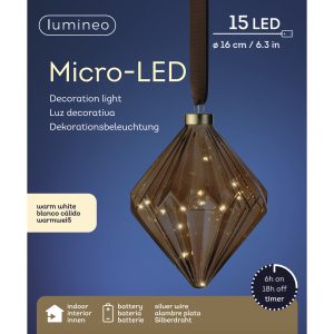 Luz decorativa en forma de diamante Micro Led