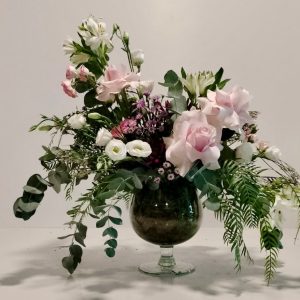 Copa con flores