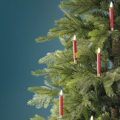 Set de 10 velas Led rojas, ideal para colgar en el árbol de navidad