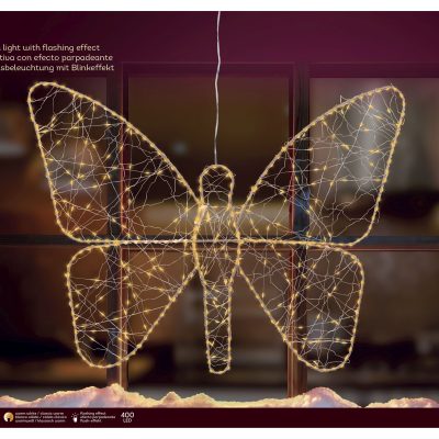 Luz decorativa forma mariposa