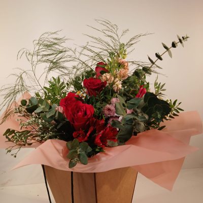 Bolsa con rosas san valentín